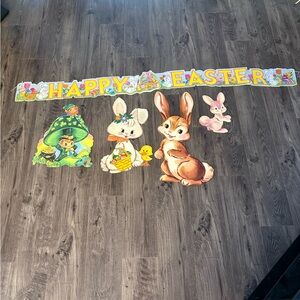 Vintage Easter Die Cuts wall banners Easter Decor